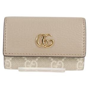 Gucci GG Supreme Key Case White Gold